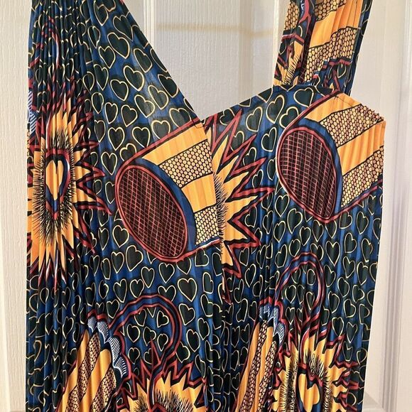 Junya Watanabe Comme des Garcons Asymmetrical Printed Pleated Dress Women's S - Picture 9 of 16